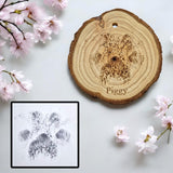 Paw Print Hanging Log Slice