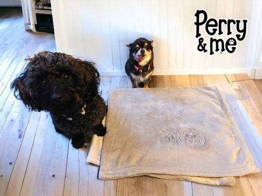 Pet Pawtrait Embroidered Plush Blanket