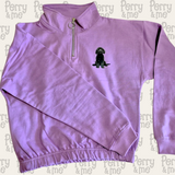 Essentials Ladies 1/4 Zip Crop Sweater