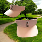Pink visor with west highland terrier dog on the front 