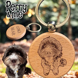 Pawtrait Wooden Keyring