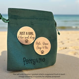 'Just a girl' Pocket Charm